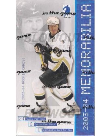 2003/04 Be A Player (BAP) In The Game Memorabilia Hockey Box