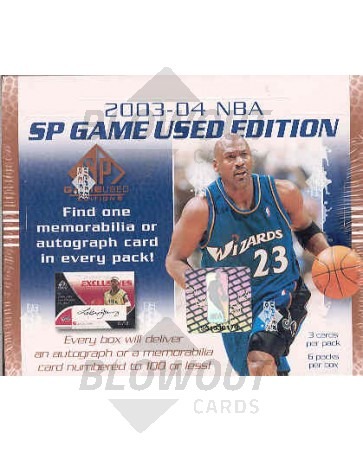 2003/04 Upper Deck SP Game Used Basketball Hobby 6 Box case