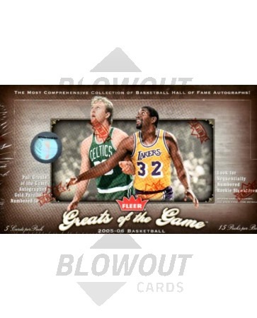 2005/06 Fleer Greats of the Game Basketball Hobby 12 Box Case