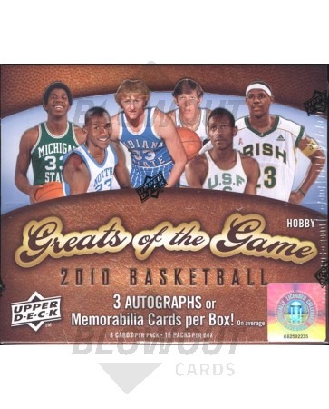 2009/10 Upper Deck Greats of the Game Basketball Box