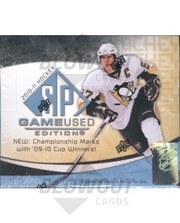2010/11 Upper Deck SP Game Used Hockey Hobby Box