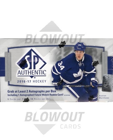 2016/17 Upper Deck SP Authentic Hockey Hobby 8 Box Case