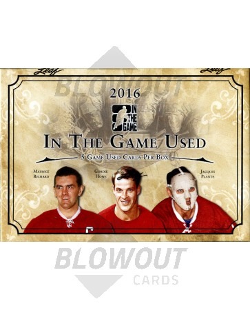 2016 Leaf In The Game (ITG) Game Used Hockey Box