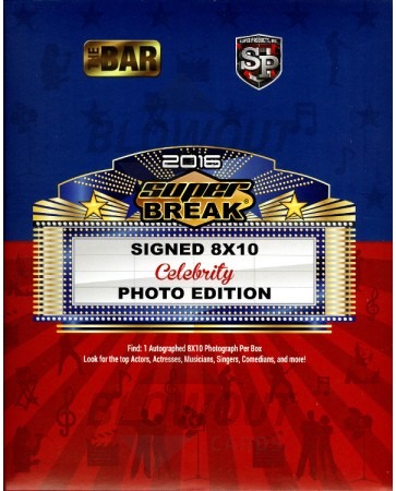 2016 Super Break Signed Celebrity 8x10 Photograph Ed Box