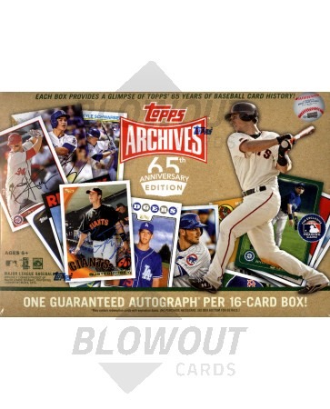2016 Topps Archives 65th Anniversary Ed Baseball Box