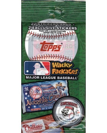 2016 Topps Wacky Packages MLB Stickers Value Rack Pk - 24 Ct Lot