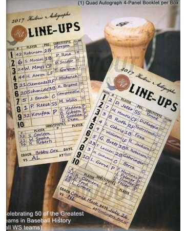 2017 Historic Autographs Line-Ups Baseball 8 Box Case