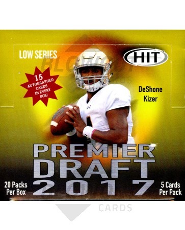 2017 Sage Hit Premier Draft Low Series Football 16 Box Case