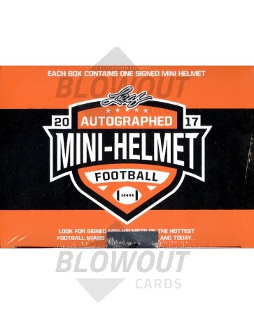 2017 Leaf Autographed Mini Helmet Football 8 Box Case