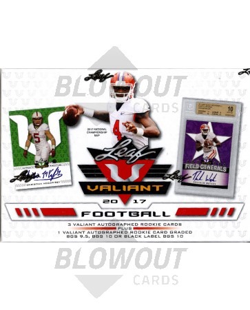 2017 Leaf Valiant Football Hobby Box