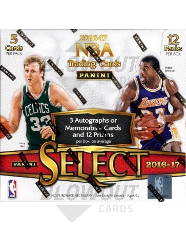 2016/17 Panini Select Basketball Hobby 12 Box Case