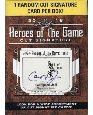 2018 Leaf Heroes of the Game Cut Signature Box