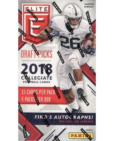 2018 Panini Elite Draft Football Hobby 16 Box Case