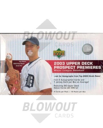 2003 Upper Deck Prospect Premieres Baseball Hobby Box