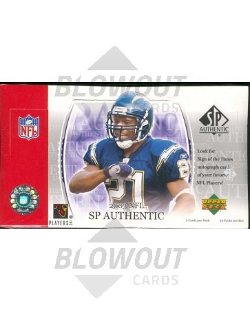 2003 Upper Deck SP Authentic Football Hobby Box