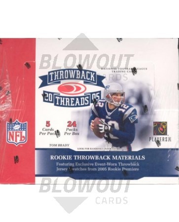 2005 Donruss Throwback Threads Football Hobby 12 Box Case