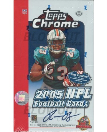 2005 Topps Chrome Football Hobby 10 Box Case