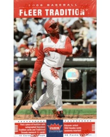 2006 Fleer Tradition Baseball Hobby 12 Box Case