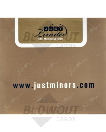 2006 Just Minors Just Limited Memorabilia Baseball 12 Box Case