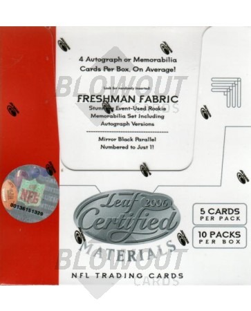 2006 Leaf Certified Materials Football Hobby Box