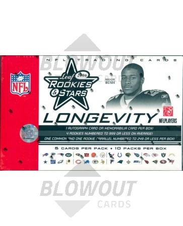 2006 Leaf Rookies & Stars Longevity Football 20 Box Case