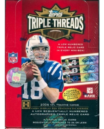 2006 Topps Triple Threads Football Hobby 9 Box Case