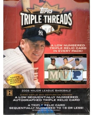 2006 Topps Triple Threads Baseball Hobby 9 Box Case
