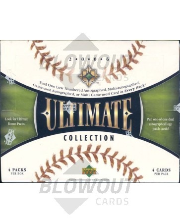 2006 Upper Deck Ultimate Collection Baseball Hobby 4 Box Case