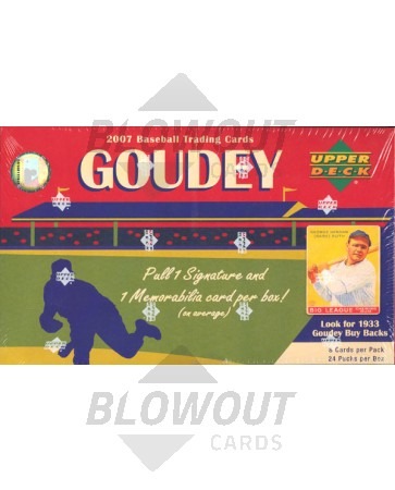 2007 Upper Deck Goudey Baseball Hobby Box