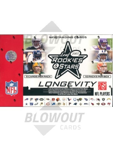 2007 Leaf Rookies & Stars Longevity Football 20 Box Case