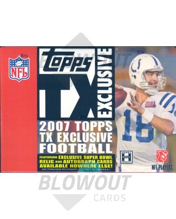2007 Topps TX Exclusive Football Hobby 8 Box Case