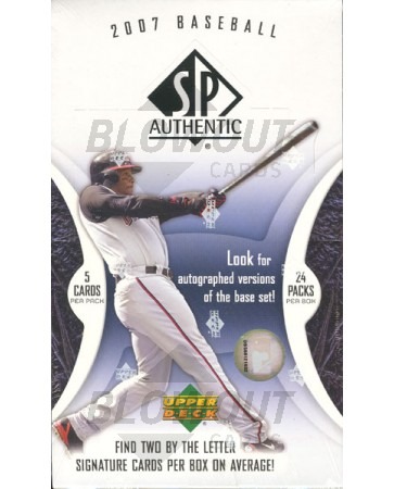2007 Upper Deck SP Authentic Baseball Hobby Box