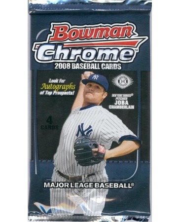 2008 Bowman Chrome Baseball Hobby Pack