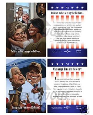 2008 Benchwarmers Presidential Candidates 2-Card Promo Set