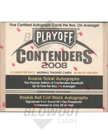 2008 Playoff Contenders Baseball Hobby 6 Box Case