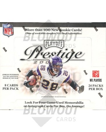 2008 Playoff Prestige Football Hobby 12 Box Case