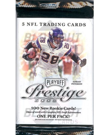 2008 Playoff Prestige Football Retail 100 Pack Lot