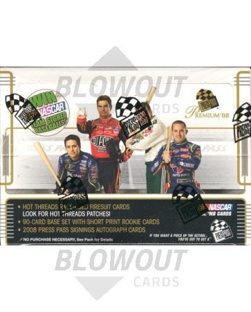 2008 Press Pass Premium Racing Hobby 10 Box Case