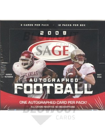 2008 Sage Autographed Football Hobby Box