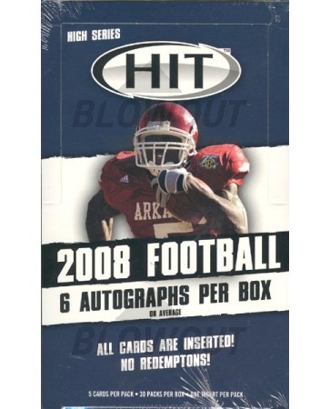 2008 Sage Hit High Series Football Hobby 16 Box Case