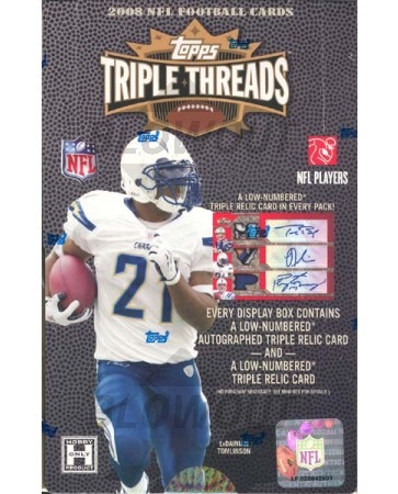 2008 Topps Triple Threads Football Hobby 9 Box Case