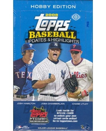 2008 Topps Updates & Highlights Baseball Hobby 12 Box Case