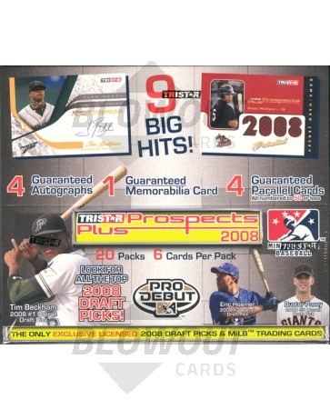 2008 Tristar Prospects Plus Baseball Hobby Box