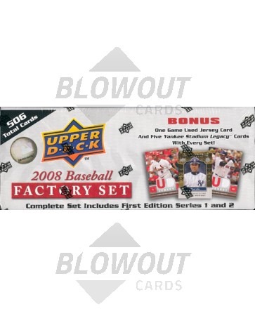2008 Upper Deck First Edition Baseball Factory Set 20 Box Case
