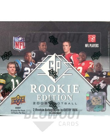 2008 Upper Deck SP Rookie Edition Football Hobby 16 Box Case