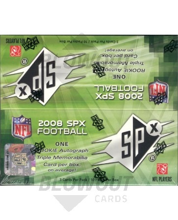 2008 Upper Deck SPx Football Hobby 10 Box Case