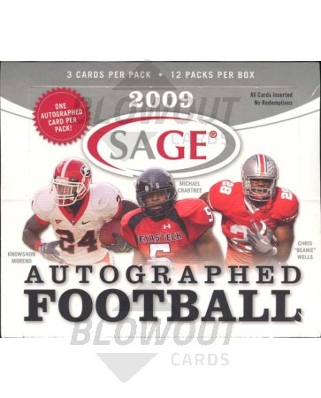 2009 Sage Autographed Football Hobby Box