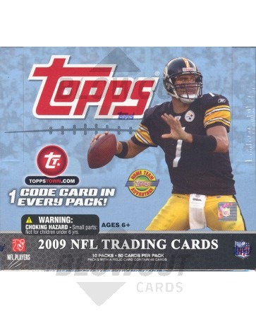 2009 Topps Football Jumbo HTA 6 Box Case