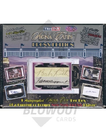 2009 Tristar Signa Cuts Bronx Edition Baseball 24 Box Case