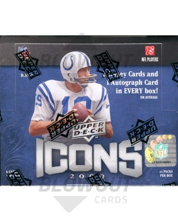 2009 Upper Deck Icons Football Hobby 12 Box Case